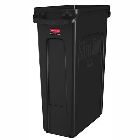Rubbermaid Vented Slim Jim® 87.1L/23G Black
