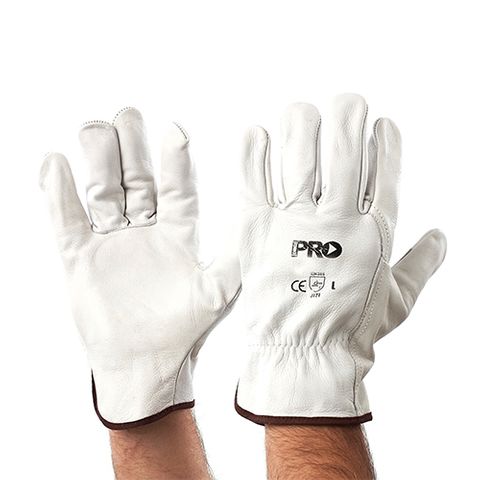Riggamate Cow Grain Natural Glove Size L