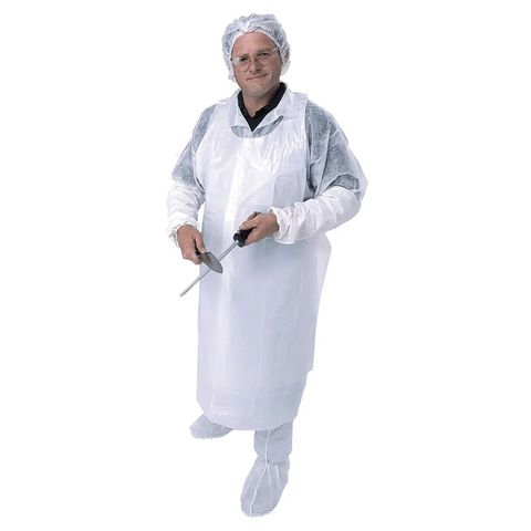 RCR Apron PE White x500