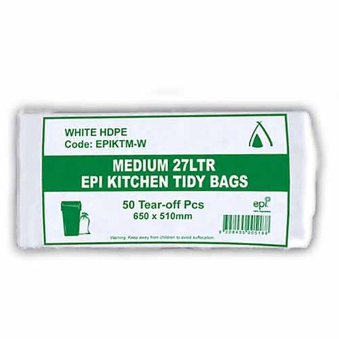 Huhtamaki Tp Medium 27 Ltr Epi White Binliner Roll X1000