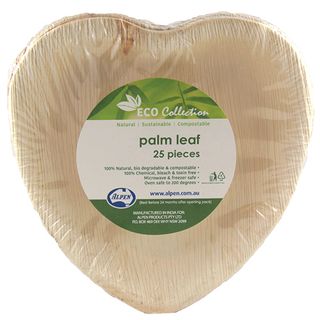 Palmleaf Heart Plate 6.5" P25 X 4