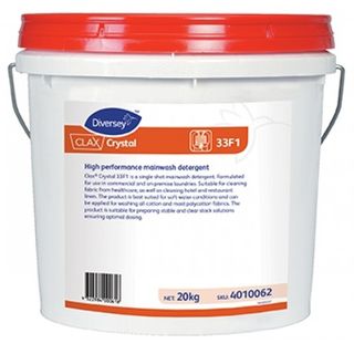 Diversey Clax Crystal 33F1 20Kg High Performance Main Wash Laundry Powder