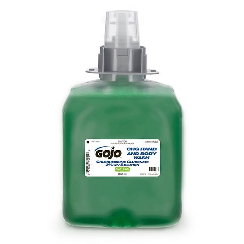Gojo FMX 2% Chg Mendicated Hand & Body Wash Liquid Solution 1.25Lt Refill X 3 Units