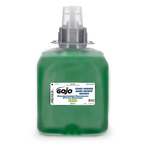 Gojo FMX 2% Chg Mendicated Hand & Body Wash Liquid Solution 1.25Lt Refill X 3 Units