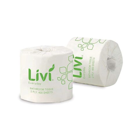 Livi Basics Toilet Tissue 2Ply 400S 48Ctn