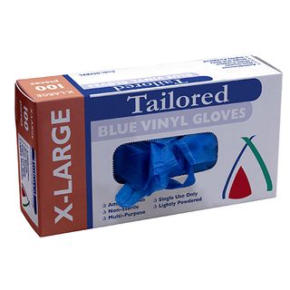 TP P/Free Blue Vinyl Gloves x100 XL