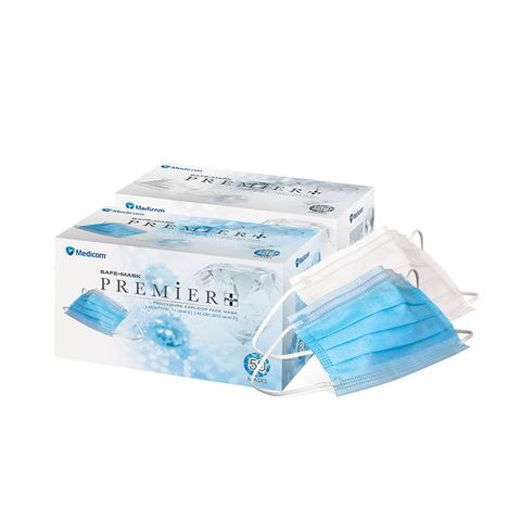 PremierPlus ASTM Level 2 Procedure Earloop Mask Blue x50
