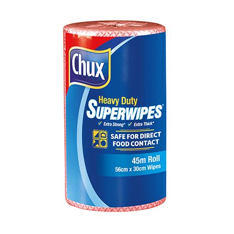 Chux Superwipes Hd Roll Red 45M