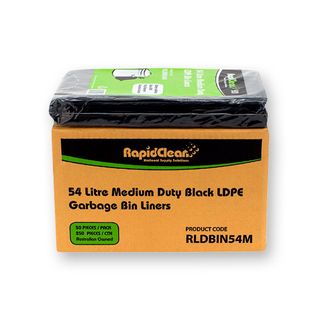 RapidClean 54 Ltr M/Duty Ld Blk B/Liner X250