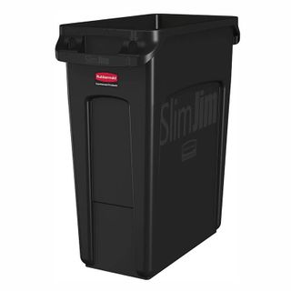Rubbermaid Vented Slim Jim 16G Bla  60ltr
