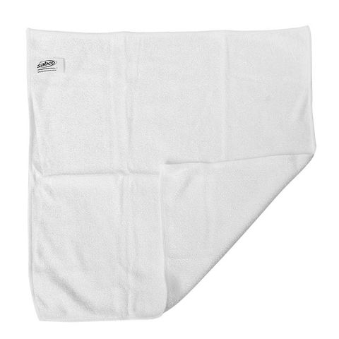 Sabco Professional Millentex Microfibre Cloths - White - 40cm x 40cm - 6pk