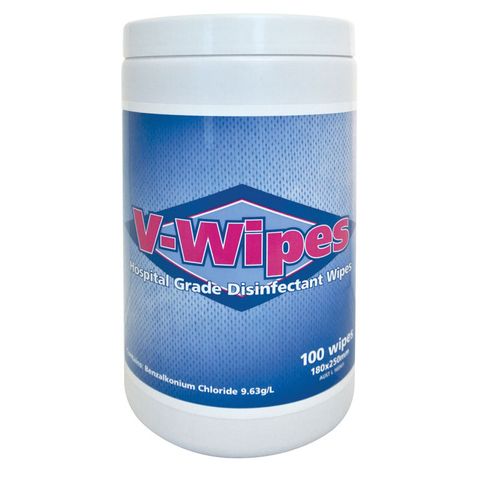 Whiteley V-Wipes Hospital Grade Disinfectant Wipes x100