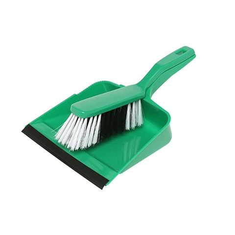 Edco Dust Pan & Brush Set - Green