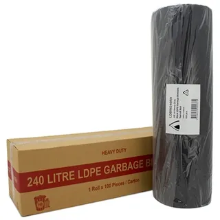 Huhtamaki Tp 240Ltr Blk Heavy Duty Ldpe B/Liner Roll X100