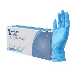 SafeTouch Advanced Guard Heavy Duty Blue Nitrile Powder Free Examination Glove X-Large x100