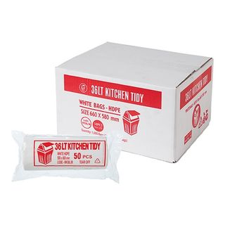Austar Packaging 36L White Kitchen Tidy Liner Roll 660x580mm x1000