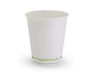 Future Friendly 8Oz Single Wallwhite Cup + Pla X1000