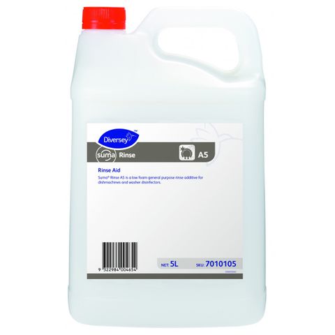 Diversey Suma Rinse A5 5L Neutral Machine Dishwashing Rinse Aid