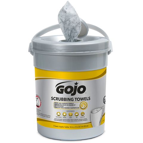 Gojo Scrubbing Towels - Bucket X 6 / 72 Count Wipes