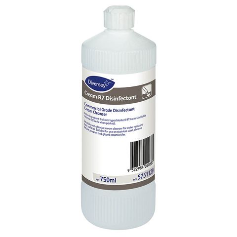 Diversey Cream R7 Disinfectant 750ml Chlorinated Non Abrasive Crème Cleanser