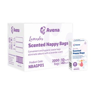 Austar Packaging Nappy Bag Lavender Scented Purple Printed x2000