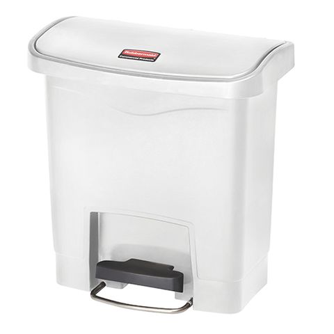 Rubbermaid Slim Jim 16L/4G Fs Resin Step On Wht