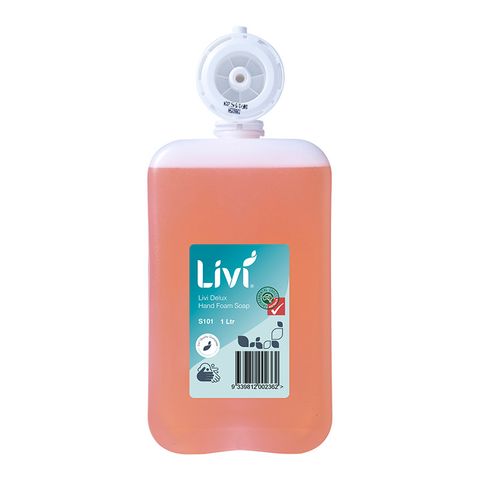 Livi Delux Hand Foam Soap 1L 6Ctn