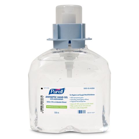 Purell FMX Instant Hand Sanitiser - Gel 1.2Lt Refill X 3 Units