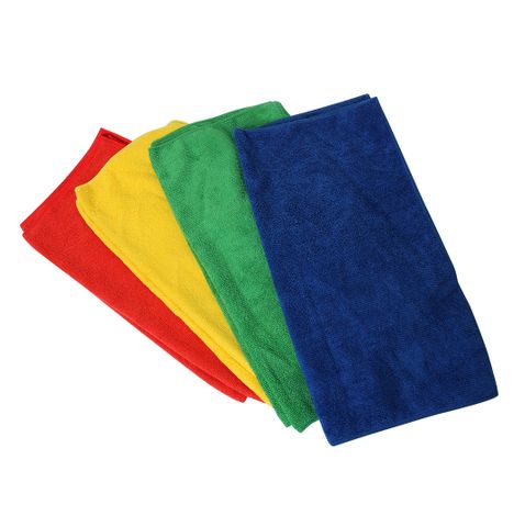 Sabco Professional Mixed Coloured Microfibre Cloths - 36cm X 36cm 280Gsm X8