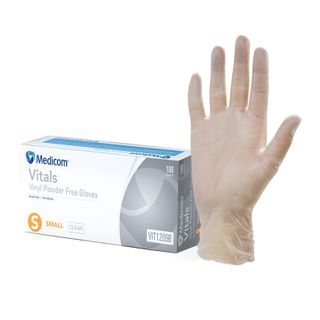 Vitals Clear Vinyl Powder Free Glove-Xl X100