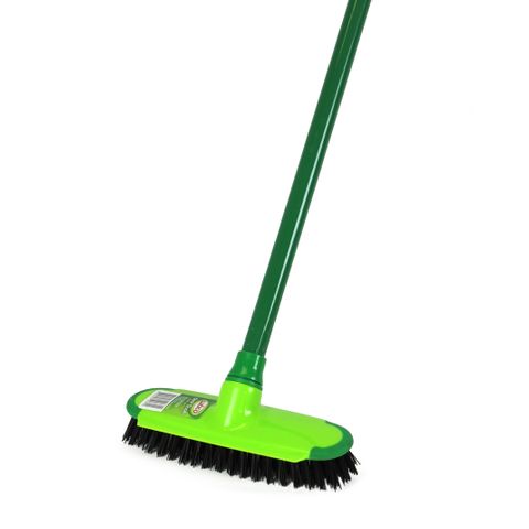 Sabco Deck Scrub with Handle Green - 230mm Head