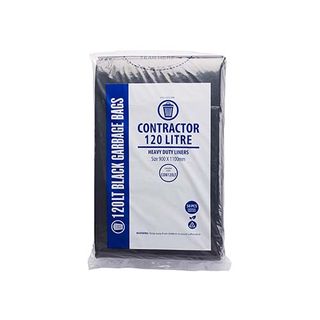 Austar Packaging 120L Black Contractor Bin Liner Star Seal 1100x900mm x200