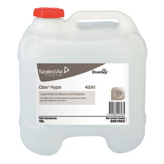 Diversey Clax Hypo 42A1 15L Liquid Chlorine Bleach And Destainer