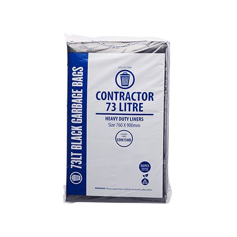 Austar Packaging 73L Black Contractor Bin Liner Star Seal 900x760mm x250