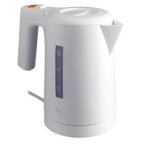 JVD DUCHESSE 1L white plastic kettle (ctn 12)