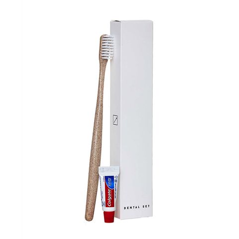 Pure White Dental Kit - corn starch and straw biodegradable Toothbrush 5g Colgate Toothpaste (ctn 500)