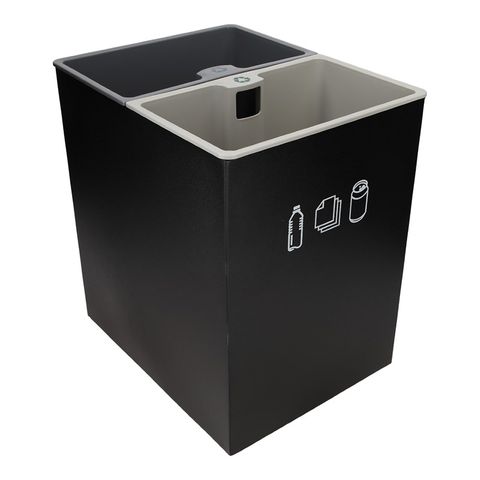 JVD Recycling Bin 14L dual-compartment rectangular H296/L270/D210mm (ctn 6)