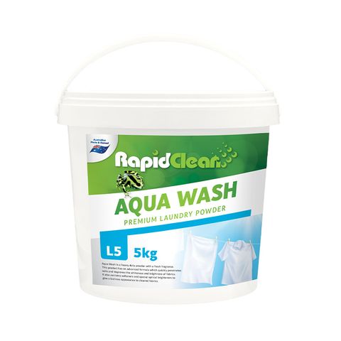 RapidClean AQUA WASH - LAUNDRY POWDER 5Kg Pail