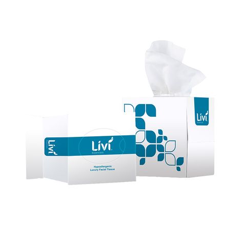 Livi Essentials Facial Tissue Cube (Hypo) 2Ply 90S 24Ctn