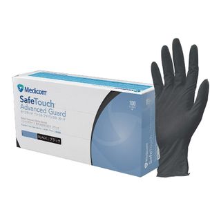 SafeTouch Advanced Guard Heavy Duty Black Nitrile Powder Free Examination Glove XX-Large x100