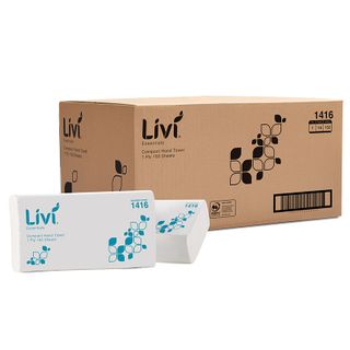 Livi Essentials Compact Towel 1Ply 150S 16Ctn