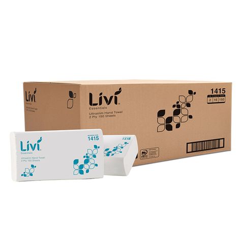 Livi Essentials Ultraslim Towel 2Ply 150S