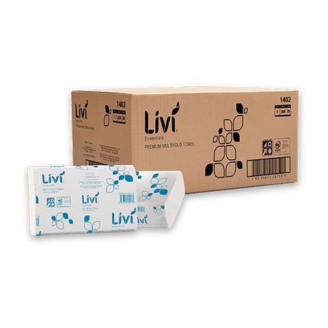 Livi Essentials Multifold Towel 1Ply 200S 20Ctn