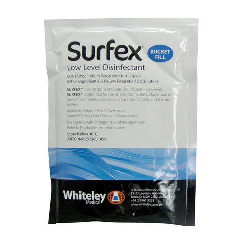 Whiteley Surfex® Powder Low Level Disinfectant- Bucket Fill x80