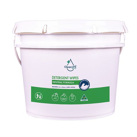 Detergent Wipes  180 x 260mm  Tub  of 400 Wipes