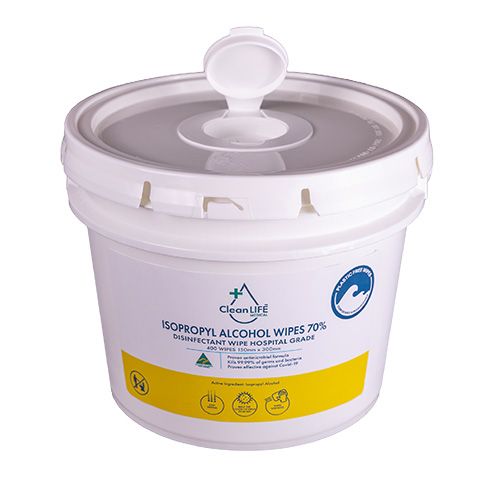 Isopropyl Alcohol Wipes 70%  150 x 300mm  Tub  of 400 Wipes