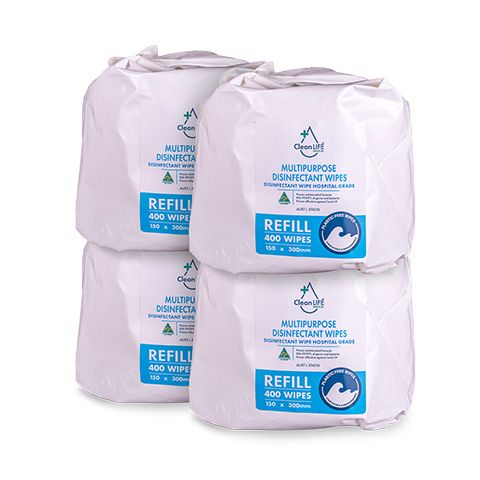 Multipurpose Disinfectant Wipes 180 x 260mm  Bulk Refill Roll of 400 Wipes