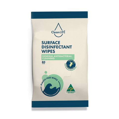 Surface Disinfectant Wipes 200mm x 180mm  Soft Pack  of 80 Wipes