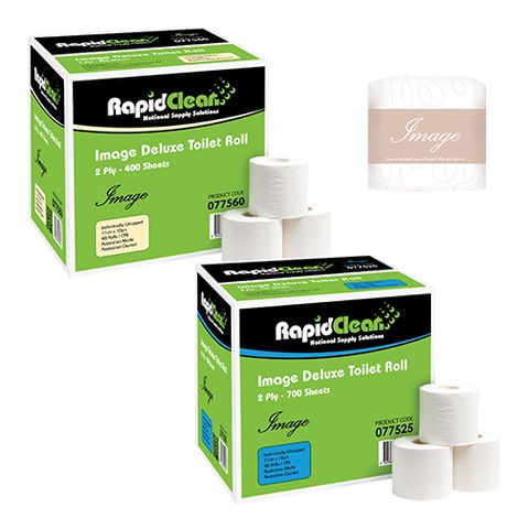 RapidClean Image 2Ply 400S Toilet Roll X48