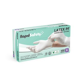 Rapid Safety - Latex Powder Free Examination Gloves - xLarge x 100